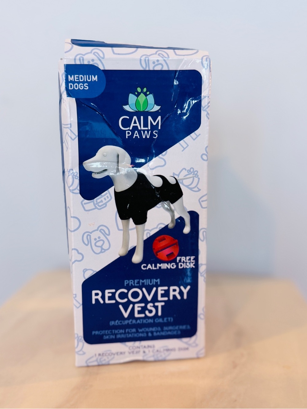 Calm Paws Premium Recovery Vest for Medium Dogs